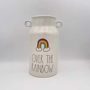 rae dunn over the rainbow canister Double Handle Crock Rainbow 9 1/2” Tall RARE - Picture 1 of 12