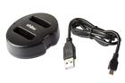 2in1 Dual USB Charger for Pentax K10D,K20D / Samsung GX-10,GX-20