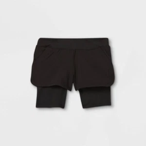 Cat & Jack Toddler Girls' Activewear Soild Black Lightweight Shorts, Size 18M - Picture 1 of 3