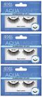 3 PACK Ardell Aqua Lashes 345, NO Adhesive Needed Water Activated