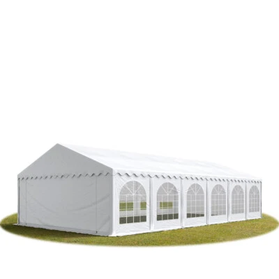 6x12m PVC Partyzelt Bierzelt Zelt Gartenzelt Festzelt Pavillon weiß NEU - Bild 1 von 4