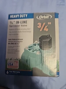 Brand New Orbit Brand 3/4 Inch In-Line SPRINKLER VALVE HEAVY DUTY - Picture 1 of 5