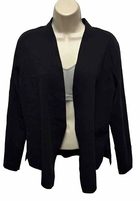 Suéter cárdigan abierto de manga larga para mujer Alfani en negro talla PXL NUEVO Foto 1 de 4