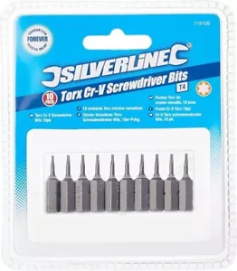 Job Lot: 100x Silverline T4 Torx Bits – 10 Packs – Cr-V Steel, 1/4" Hex Shank, 2 - Picture 1 of 1