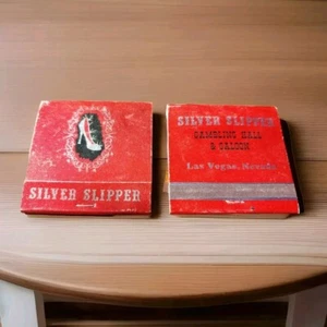 "SILVER SLIPPER" Matchbook BOX Gambling Hall Casino Vintage LAS VEGAS NEVADA - Picture 1 of 7