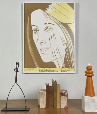 Impresión de exposición vintage original Alex Katz 1977 París, enmarcada Foto 1 de 4