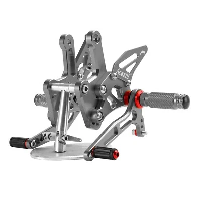 Repose pieds commandes reculées gris pour Kawasaki ZX4R 2023 ZX-4RR 2022-2024 - Photo 1/4