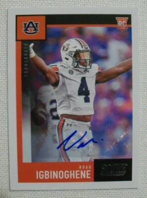 2020 Score Football Rookie Auto #335 Noah Igbinoghene Auburn Miami Dolphins RC - Image 1 of 2