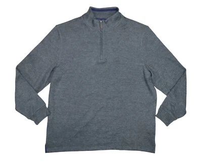 Suéter Pullover Para Hombre Club Room 1/4 Cremallera Acanalado de Esgrimo Manga Larga XL NUEVO CON ETIQUETAS Gris Oscuro Foto 1 de 2