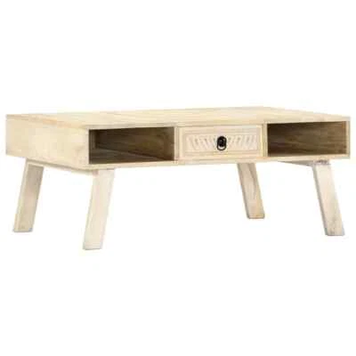 Handmade Coffee Table 1 Drawer Curved Scandinavian Style  Furniture - Image 1 of 4