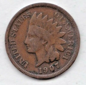 CENTAVO CABEZA INDIA 1907 en BUEN + estado :~ POR FAVOR VEA EL ESCANEO stk 8,5 - Imagen 1 de 4