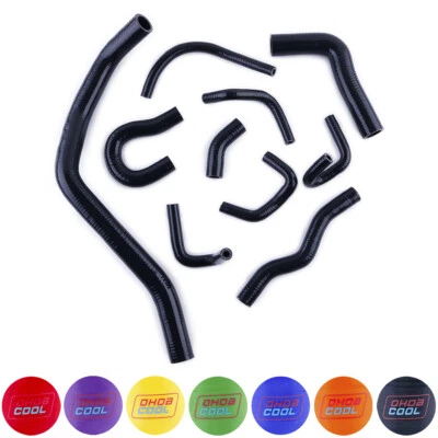 Manguera de radiador de silicona para Honda Civic 1988-1991 / CRX EE EF Base DX HF Si negra Foto 1 de 4