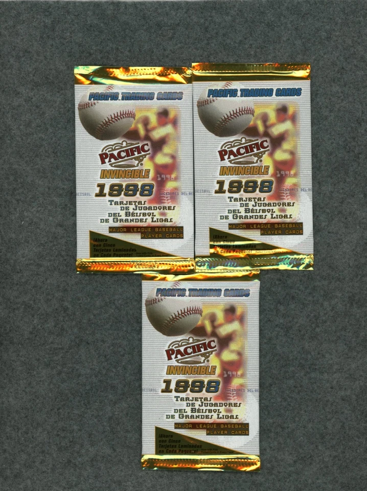 1998 pacific invincible baseball 3 packs - Image 1 of 1