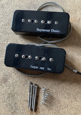 SET of Seymour Duncan USA SP90-3N & SP90-3B Hot Soapbar P90 Pickups, Black - Image 1 of 4
