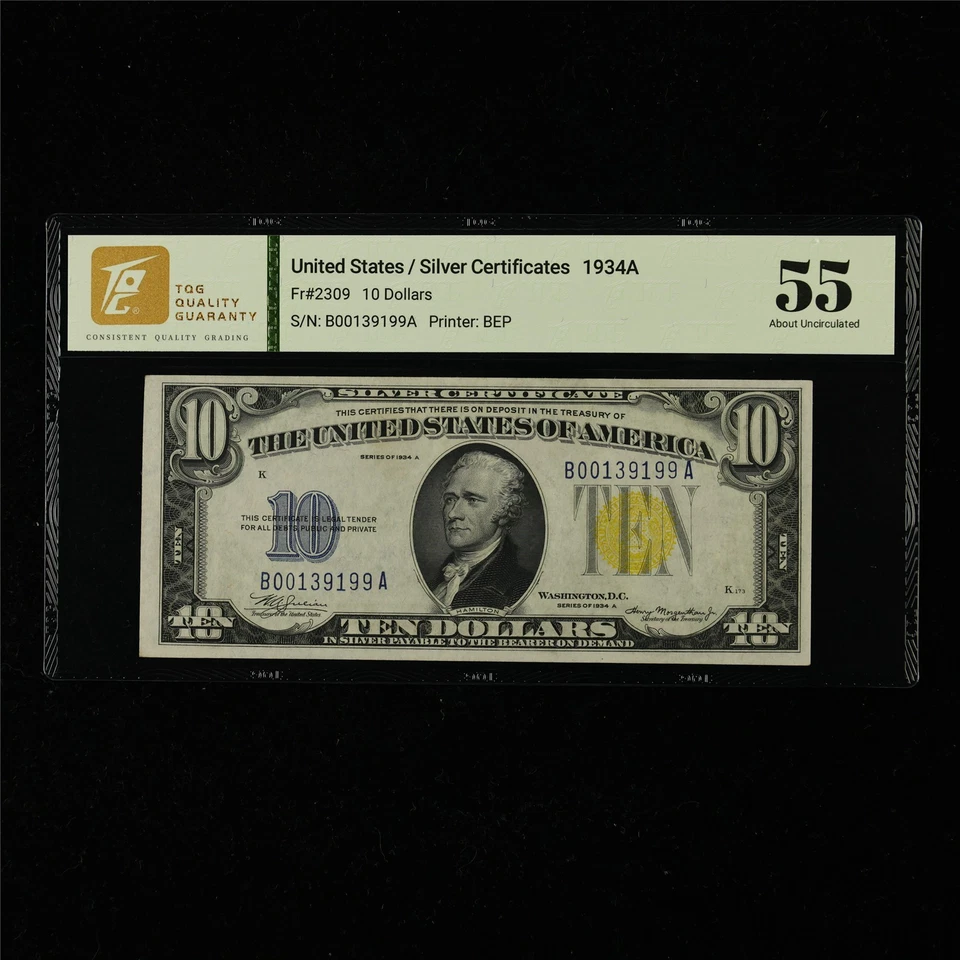 1934A Silver Certificates 10 Dollars Fr#2309 - Image 1 of 4