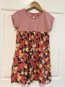 Girls Tea Collection 100% Cotton Cap Sleeved Dress - Size 6 Youth - Picture 1 of 10