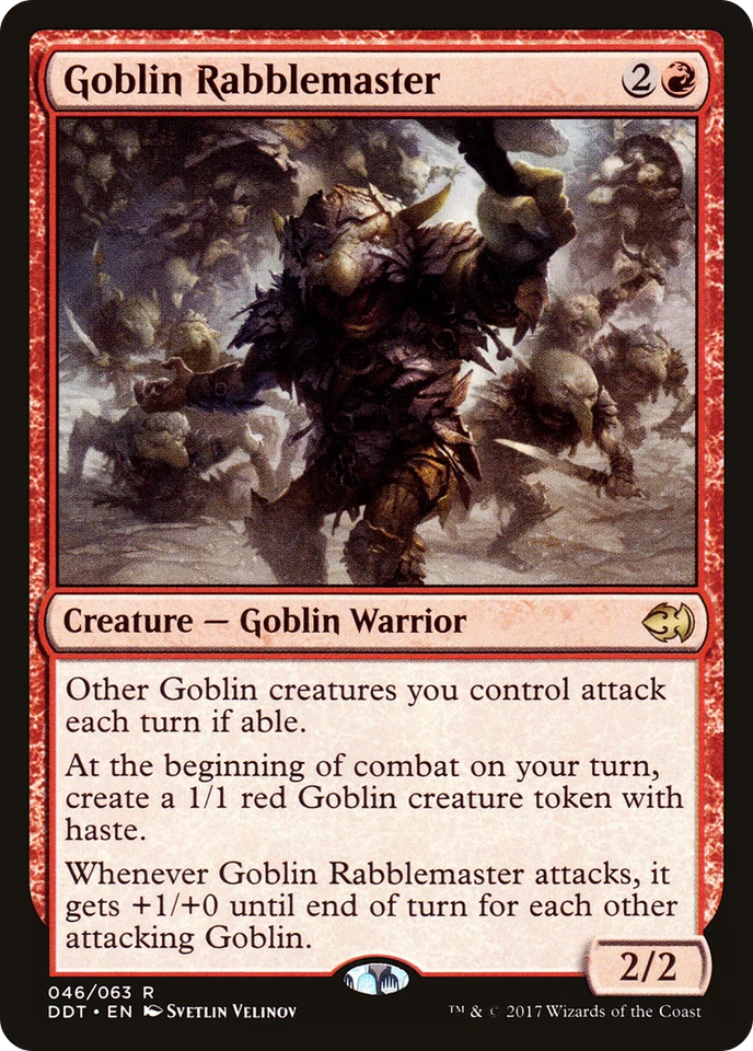 Goblin Rabblemaster #46 (MP) Merfolk vs Goblins DDT Magic MTG - Image 1 of 1