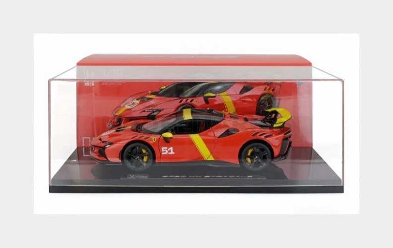 BURAGO 18-16036 FERRARI - SF90 XX N 51 24h LE MANS WINNER LIVERY - CON VETRINA - - Immagine 1 di 2