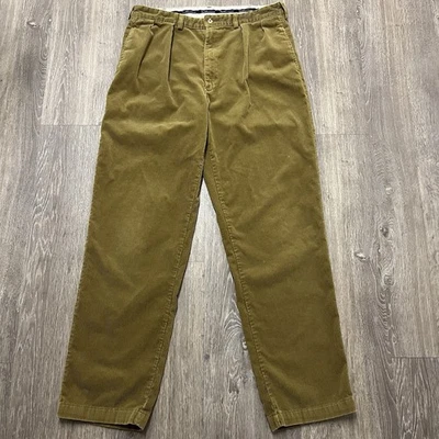 Pantalones de pana de pierna ancha Ralph Lauren Andrew de colección hechos en EE. UU. 36W x 34L Foto 1 de 4