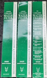 3 British Berkefeld Super Sterasyl Ceramic Water Filters Fits All Berkey Systems - Picture 1 of 4