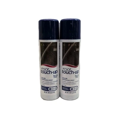 2 Clairol Root Touch-Up Color Refreshing Spray MED BROWN Nice 'n Easy 3.7 oz Ea - Image 1 of 3