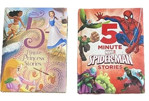 5 Minute Spiderman & 5 Minute Princess hardcover *Ships Free - Picture 1 of 8