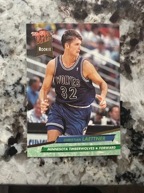 Tarjeta de novato Fleer Ultra NBA Minnesota Timberwolves Christian Laettner 1992-93 Foto 1 de 1