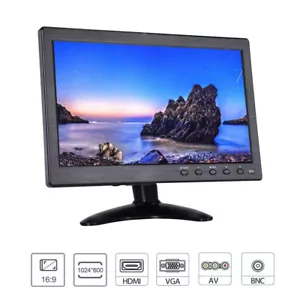 8" IPS LCD CCTV Monitor Screen USB/BNC/AV/VGA/HDMI for Car/Security/PC/Laptop - Picture 1 of 12