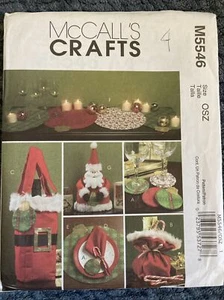 DECORACIÓN DE MESA DE NAVIDAD - Corredor, servilletas, bolsos, manteles, ¡más! McCall's 6860 - Imagen 1 de 2
