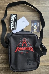 NWT Herschel Supply Co. x Thrasher Heritage Crossbody Bag Black 2.6L - Picture 1 of 9