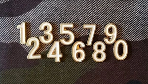 0,60" groß Mehrzweck Handwerk Sammlung Metall Zahlen numerisch 0-9 10 Stck. - Bild 1 von 1