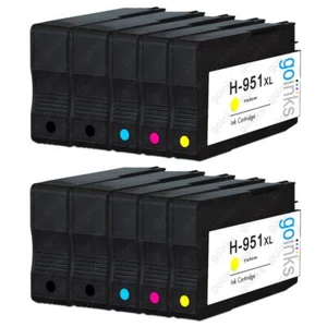 10 Tintenpatronen (Set + BK) für HP Officejet Pro 251dw, 8100e, 8600 Plus, 8615 - Bild 1 von 1