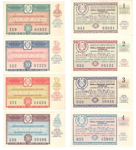 Lithuania 242 lottery tickets collection 1958 - 1990 USSR lot - Picture 1 of 24