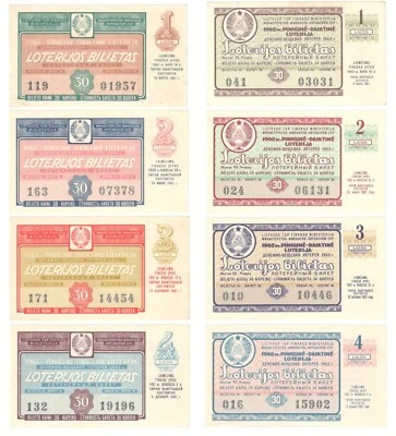 Lithuania 242 lottery tickets collection 1958 - 1990 USSR lot - Image 1 of 4
