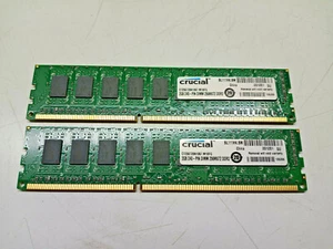Lot Crucial 2GB Ram Memory 240-PIN DIMM 256MX72 DDR3 CT25672BA1D67 - Picture 1 of 7