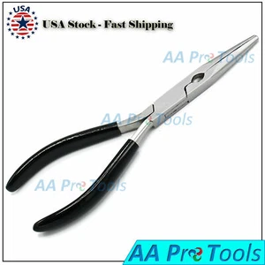 GRIP 6" Needle Nose Long Pliers Black Gripping Tools Wire Cutter Plier - Picture 1 of 2