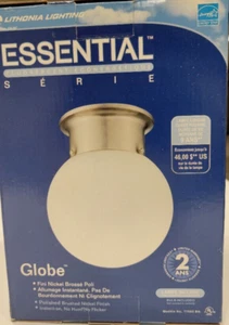 Essential Fluorescent Serie Globe - Polished Brushed Nickel-Model 11980BN - Picture 1 of 1