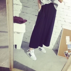 Cloud Nine elastische geschnittene breitbeinige Damenhose mit Taschen NEU schwarz - Bild 1 von 3