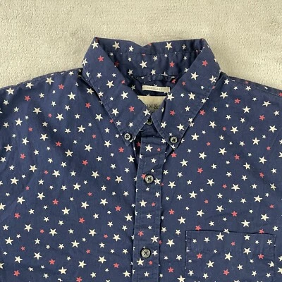 Camisa Denim & Supply Ralph Lauren Hombre Mediana Azul Marino Estrellas AOP Manga Corta Foto 1 de 4