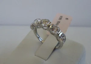925 STERLING SILVER LADIES WEDDING RING 2.50 CTS LAB SIMULATED DIAMOND SZ 6-9 - Picture 1 of 10