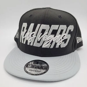 Las Vegas Raiders Hat New Era 9Fifty Snapback Baseball Cap Black Gray White NFL - Picture 1 of 7
