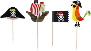 48 PCS Pirate Cake Cupcake Toppers Food Picks - Picture 1 of 4