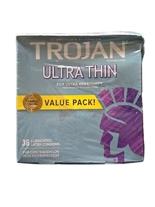 Ultra Thin Condoms for Ultra Sensitivity, Lubricated, 36 Count Value Pack - Picture 1 of 1