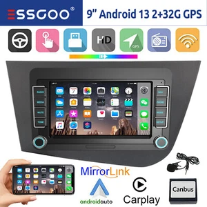 Android 13 2+32G Carplay Autoradio GPS Navi WIFI RDS Für Seat Leon 1P1 2005-2011 - Bild 1 von 14