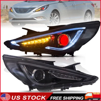2X Faros Proyectores VLAND Evil Eyes LED DRL Para Hyundai Sonata 2011-14 Sedán Foto 1 de 4