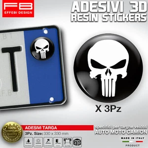 Adesivi Sticker bollino targa/plate THE PUNISHER Teschio Skull Assassin's Custom - Imagen 1 de 1