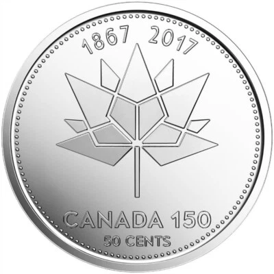 Canada 2017 100th Anniversary Logo Limited 50-Cent Half Dollar Coin - Image 1 of 2