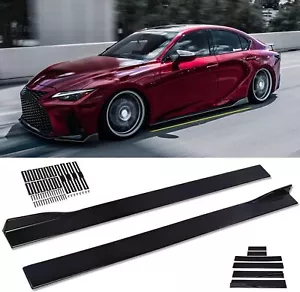 For Dodge Challenger SRT SXT RT 86.6'' Side Skirts Extension Rocker Panels Lip - Picture 1 of 10
