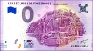 UEJQ / LES 9 ECLUSES DE FONSERANES / BILLET 0 € / NULL EURO-SCHEIN / 0 € 2018-1 - Picture 1 of 1