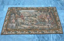 Vintage French Hunting Pictorial Large Tapestry Wall Hanging Home Decor 4x7 ft